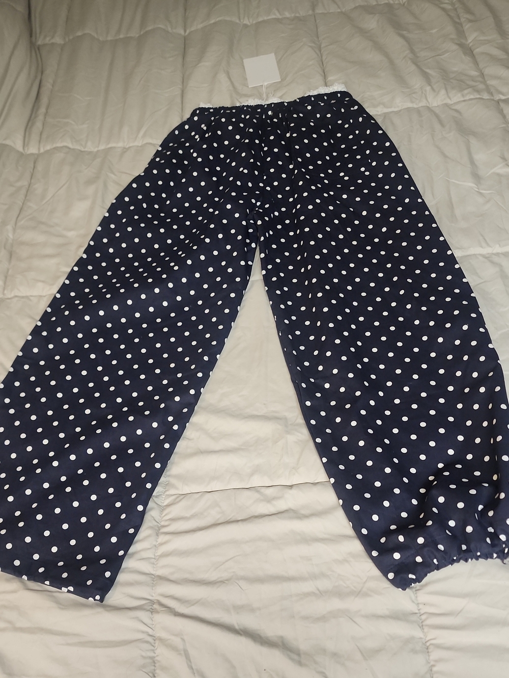 Aelfric Eden Navy Wide-Leg Polka Dot Lounge Pants - Picture 9 of 14